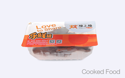 Cooked Food Packaging in DZL-420Y in Thermoformers